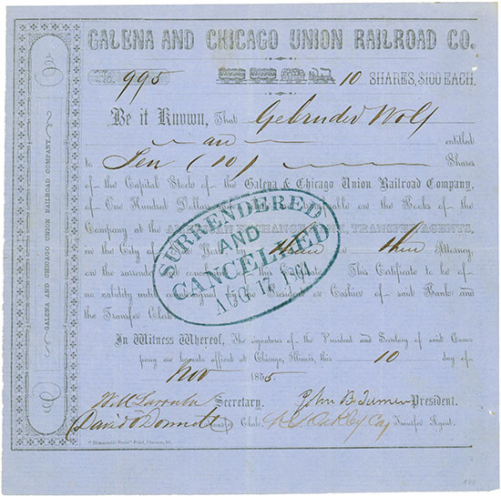 Galena and Chicago Union Railroad Co.