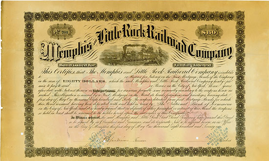Memphis and Little Rock Railroad Company [3 Stück]
