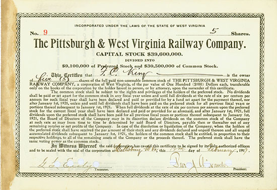 Pittsburgh & West Virginia Railway Company
