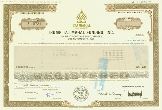 Trump Taj Mahal Funding, Inc.