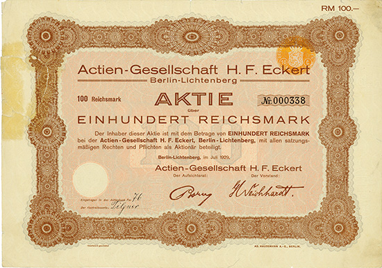 Actien-Gesellschaft H. F. Eckert
