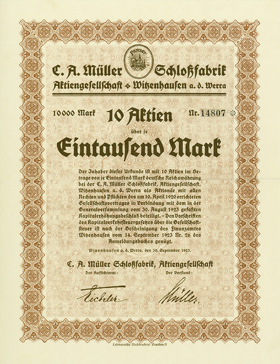 C. A. Müller Schloßfabrik AG
