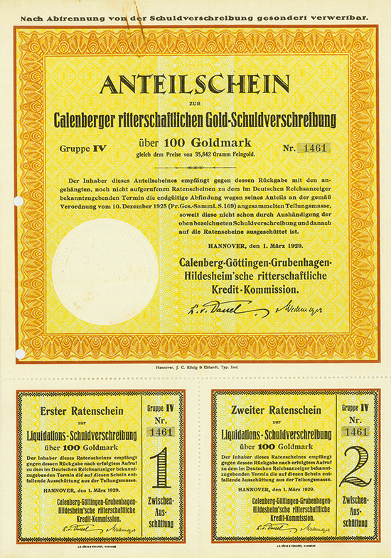 Calenberg-Göttingen-Grubenhagen-Hildesheim'sche ritterschaftliche Kredit-Kommission