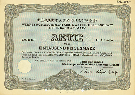 Collet & Engelhard Werkzeugmaschinenfabrik AG