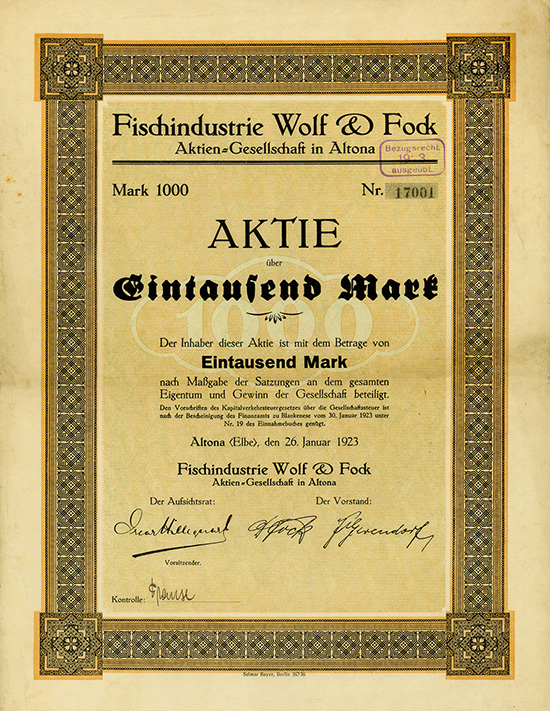 Fischindustrie Wolf & Fock AG