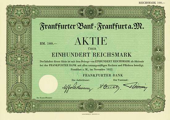 Frankfurter Bank [4 Stück]