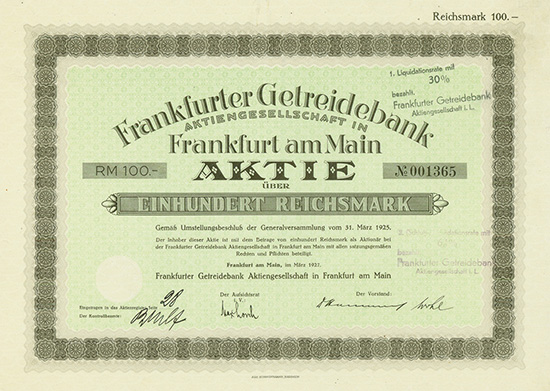 Frankfurter Getreidebank AG
