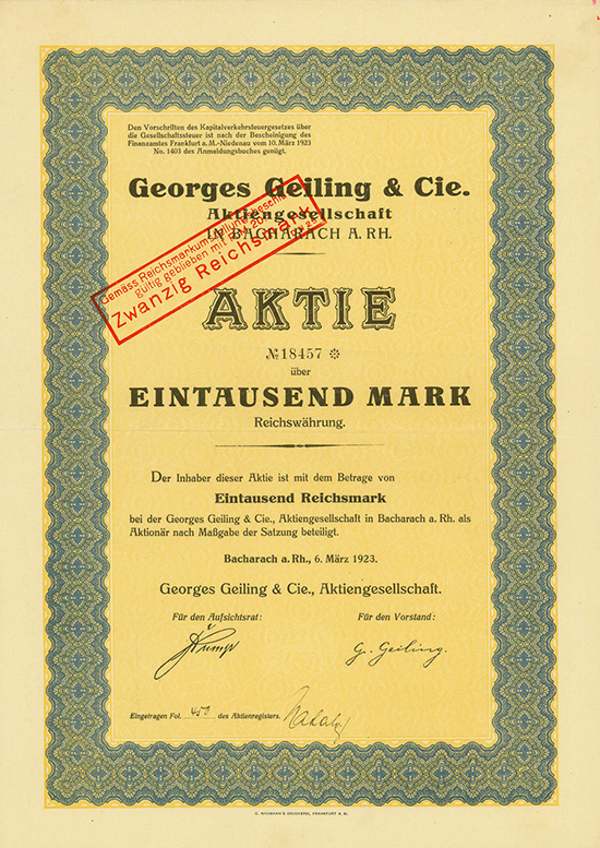 Georg Geiling & Co. AG / Georges Geiling & Cie. AG [2 Stück]