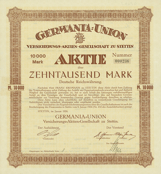 Germania-Union Versicherungs-Aktien-Gesellschaft zu Stettin