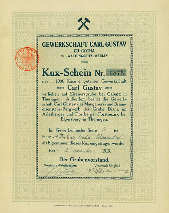 Gewerkschaft Carl Gustav zu Gotha