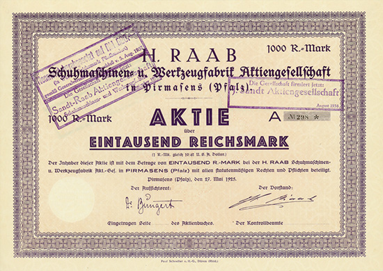 H. Raab Schumaschinen- und Werkzeugfabrik AG