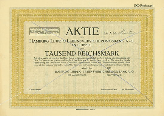 Hamburg Leipzig Lebensversicherungsbank A.-G.