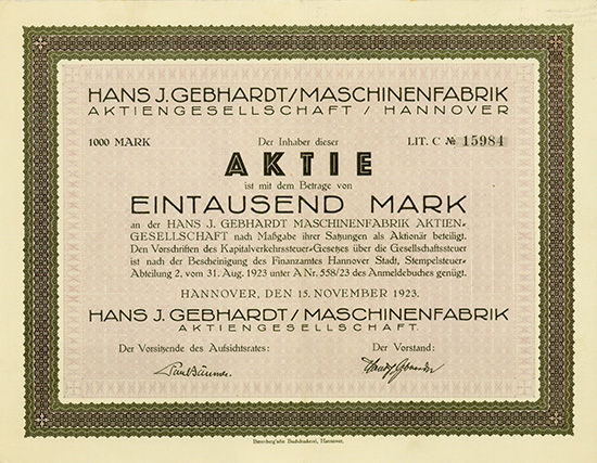 Hans J. Gebhardt Maschinenfabrik AG
