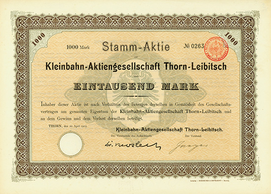 Kleinbahn-Aktiengesellschaft Thorn-Leibitsch