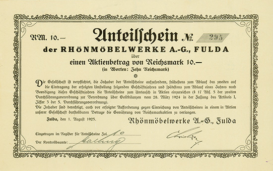 Rhönmöbelwerke A.-G.