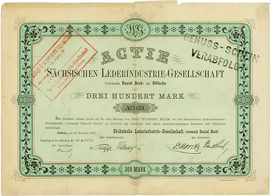 Sächsische Lederindustrie-Gesellschaft (vormals Daniel Beck)