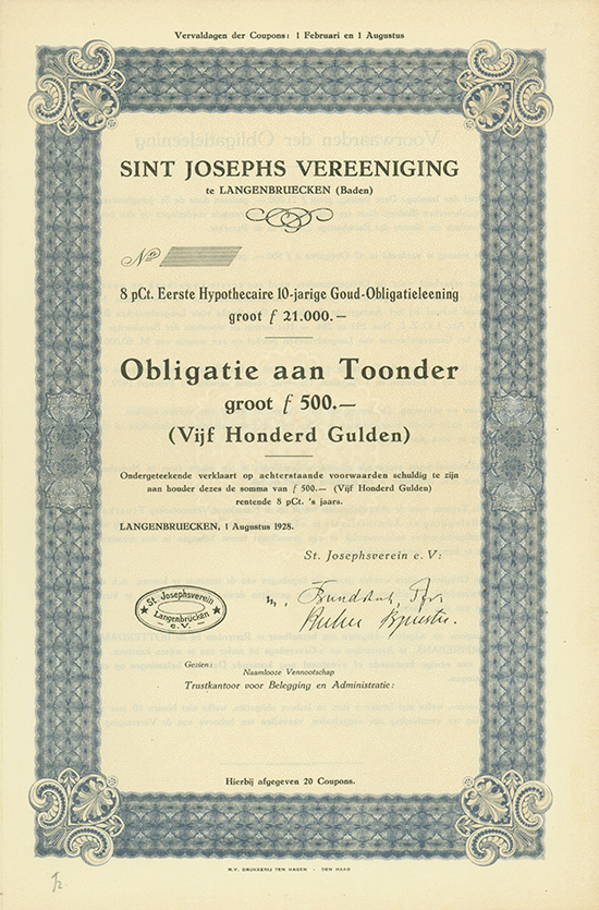 Sint Josephs Vereeniging te Langenbruecken (Baden)