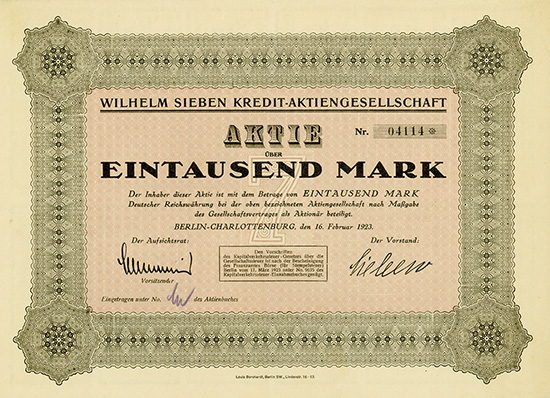 Wilhelm Sieben Kredit-AG