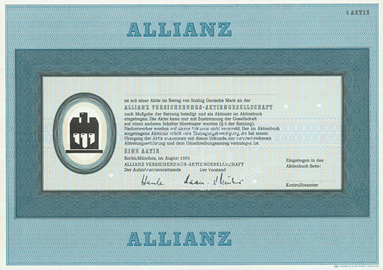 Allianz Versicherungs-AG / Allianz AG / Allianz AG Holding / Allianz Finance B.V. [15 Stück]