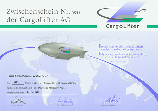 CargoLifter AG [4 Stück]