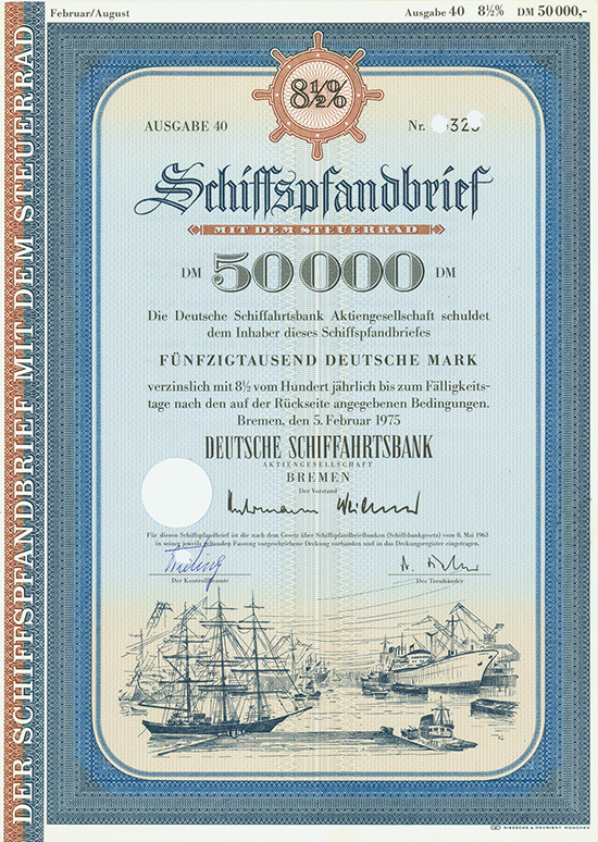 Deutsche Schiffahrtsbank AG [3 Stück]