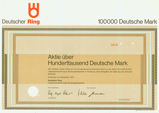 Deutscher Ring Lebensversicherungs-AG [6 Stück]