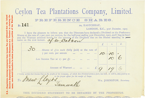 Ceylon Tea Plantations Company, Limited [2 Stück]