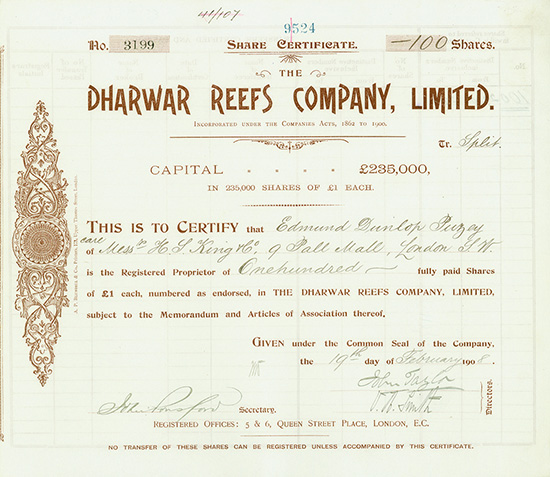 Dharwar Reefs Company, Limited
