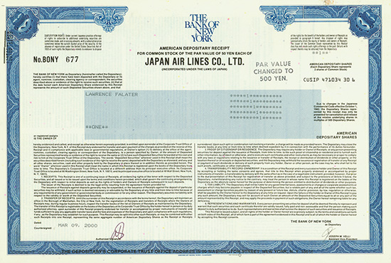 Japan Air Lines Company, Ltd. [2 Stück]
