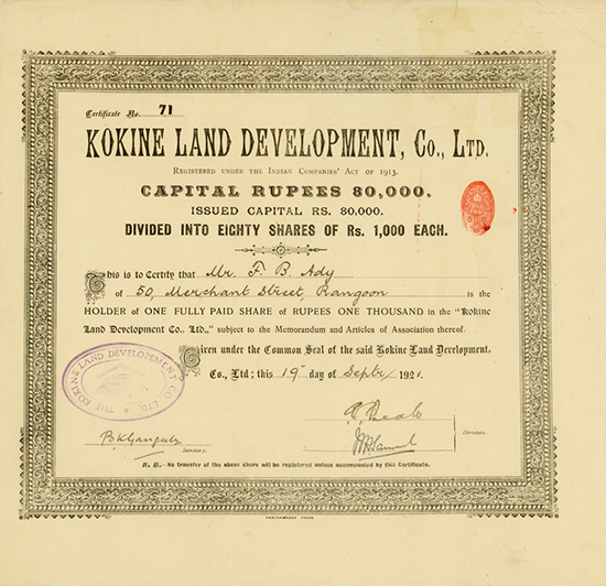 Kokine Land Development, Co. Ltd.