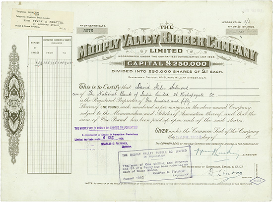 Mooply Valley Rubber Company, Limited