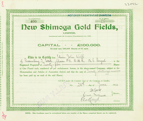 New Shimoga Gold Fields, Limited