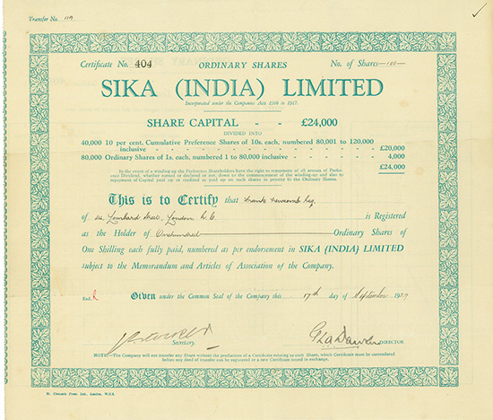 Sika (India) Limited