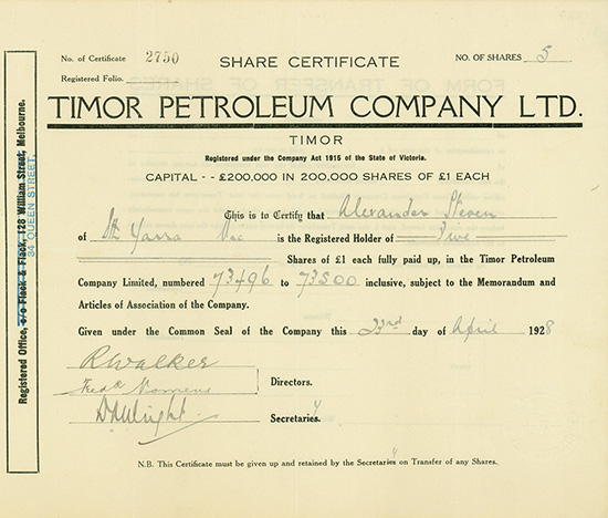 Timor Petroleum Company Ltd.