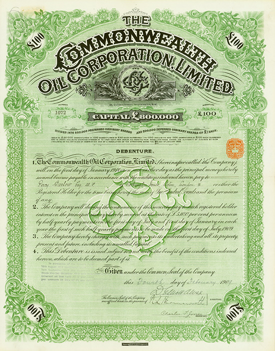 Commonwealth Oil Corporation, Limited