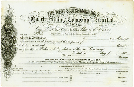 West Scotchman's No. 2 Quartz Mining Company, Limited