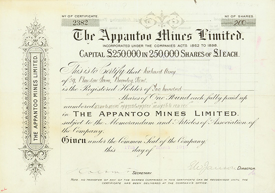 Appantoo Mines Limited