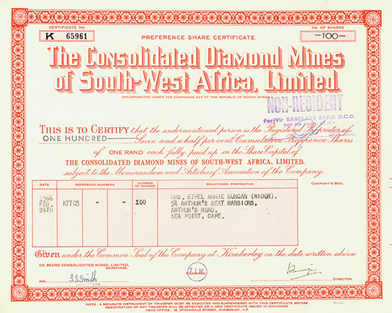 Consolidated Diamond Mines of South-West Africa, Limited