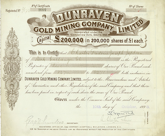 Dunraven Gold Mining Company, Limited