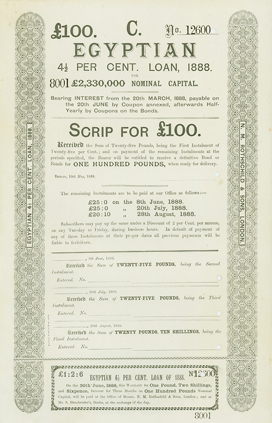 Egyptian 4 1/2 per Cent. Loan of 1888