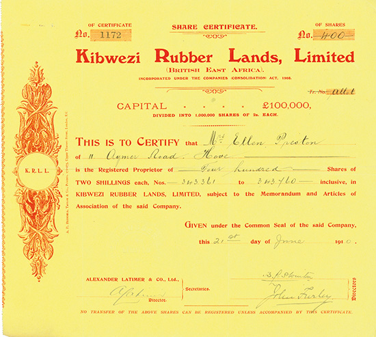 Kibwezi Rubber Lands, Limited (British East Africa)