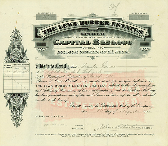 Lewa Rubber Estates, Limited