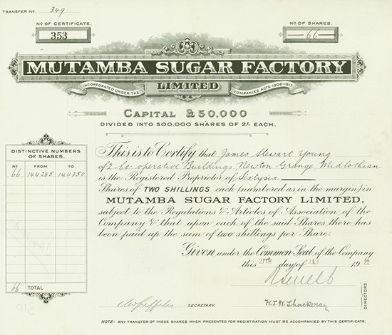 Mutamba Sugar Factory Limited
