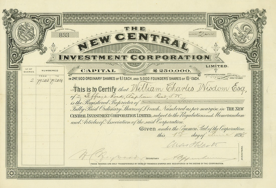 New Central Investment Corporation Limited