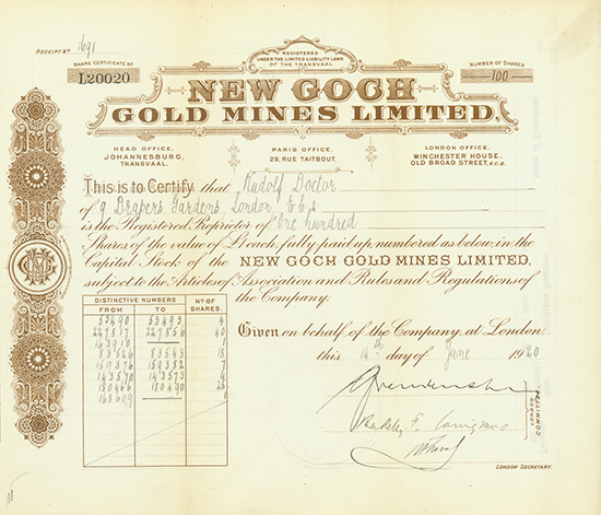 New Goch Gold Mines Limited