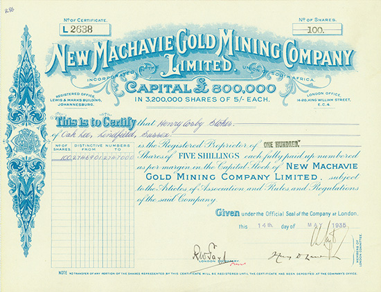 New Machavie Gold Mining Company Limited