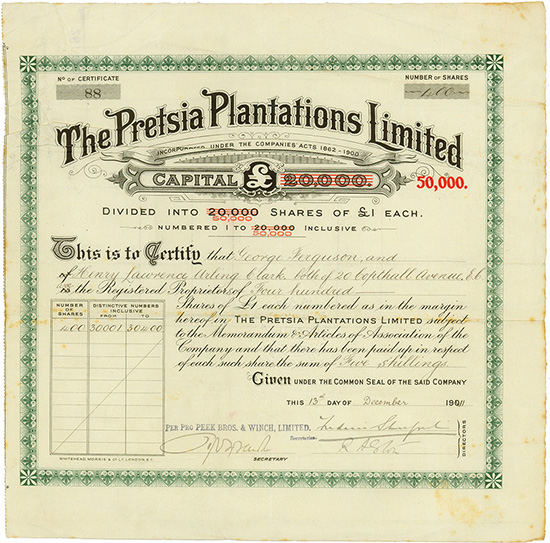 Pretsia Plantations Limited