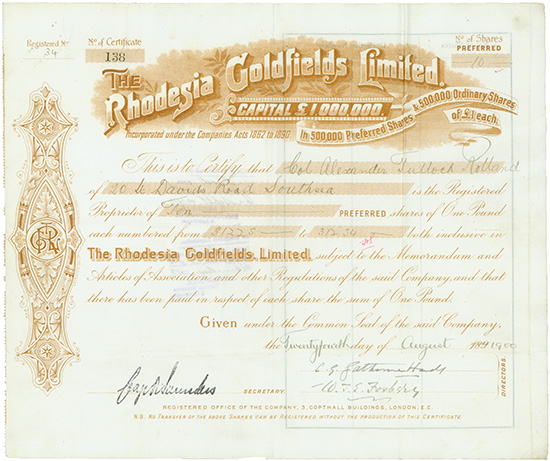Rhodesia Goldfields Limited