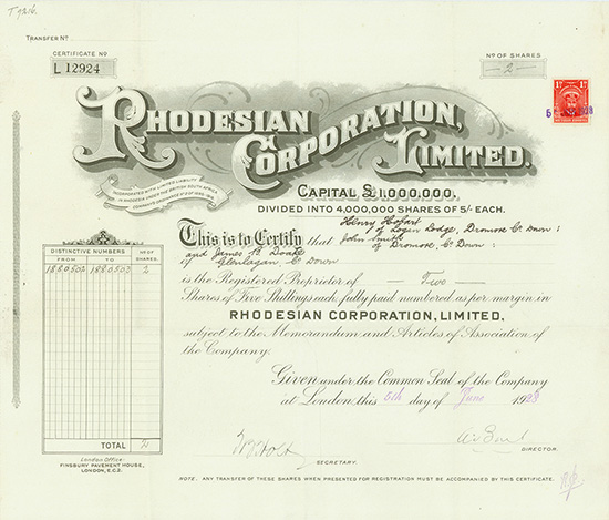 Rhodesian Corporation, Limited
