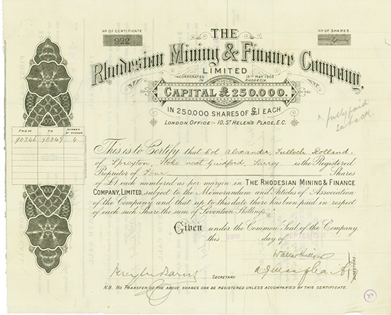 Rhodesian Mining & Finance Company, Limited